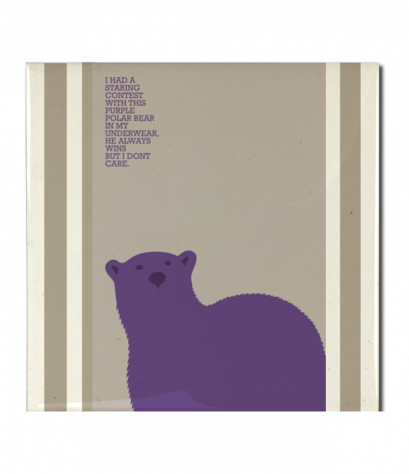 กระเบื้องแต่งลาย Purple polar bear